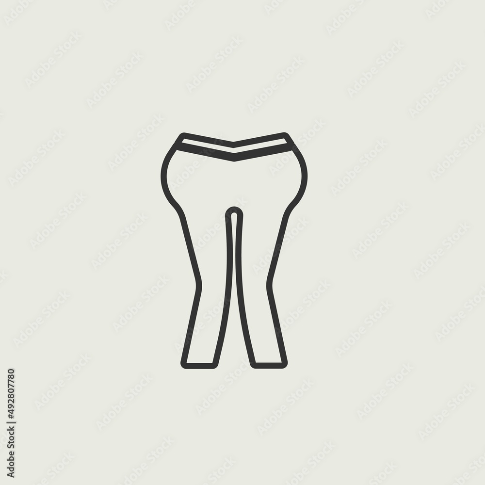 woman trousers vector icon illustration sign woman trousers vector icon illustration sign