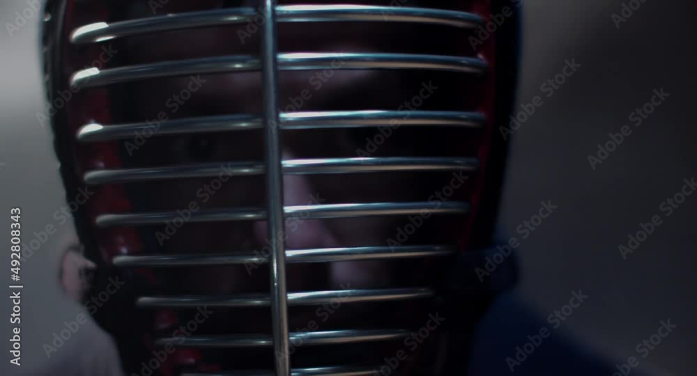 kendo. fighter getting ready for a fight kendo. fighter getting ready for a fight
