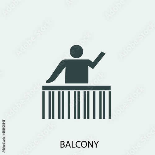 balcony vector icon illustration sign 