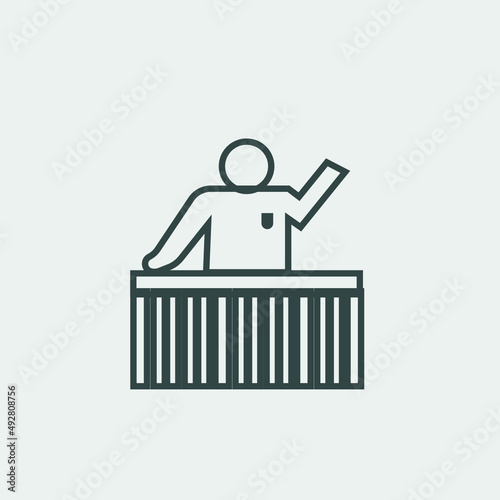 balcony vector icon illustration sign 