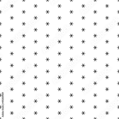 Square seamless background pattern from geometric shapes. The pattern is evenly filled with black astrological sextile symbols. Vector illustration on white background photo