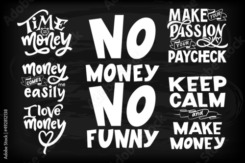 Success money freedom motivational quotes colored emblems set isolated vector illustration