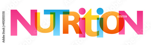 NUTRITION colorful vector typography banner