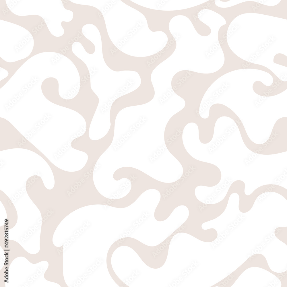 Vector seamless camouflage pattern in beige and white colors Vector seamless camouflage pattern in beige and white colors