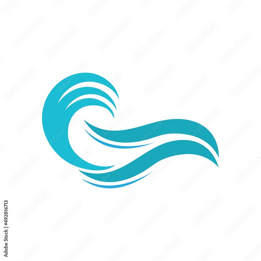 Wave beach vector illustration design