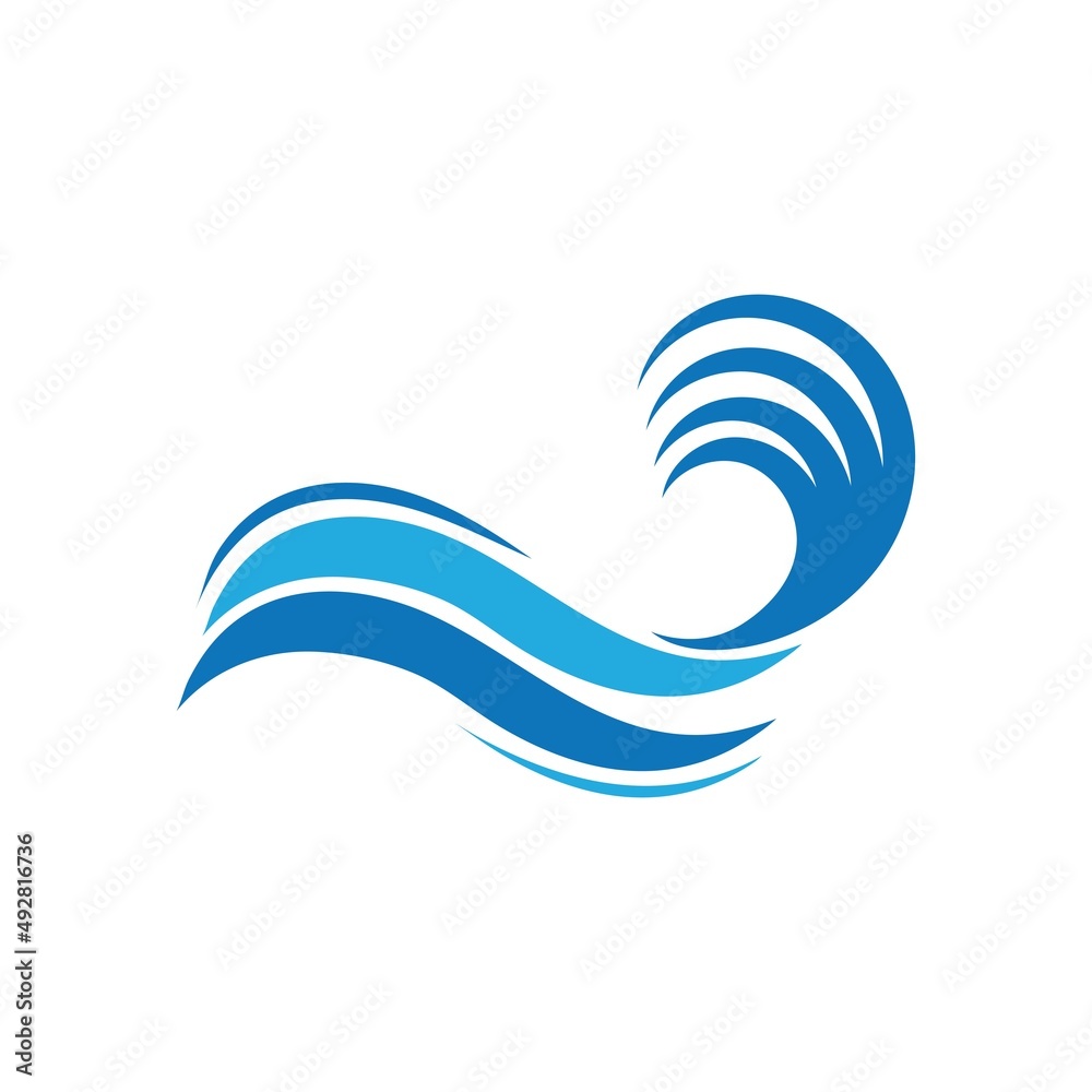 Obraz premium Wave beach vector illustration design