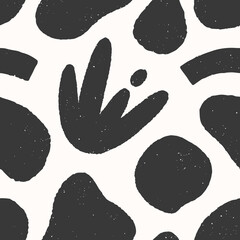 Crédence de cuisine Formes géométriques patrons Doodles organiques noir et blanc  © Xenia Artwork 