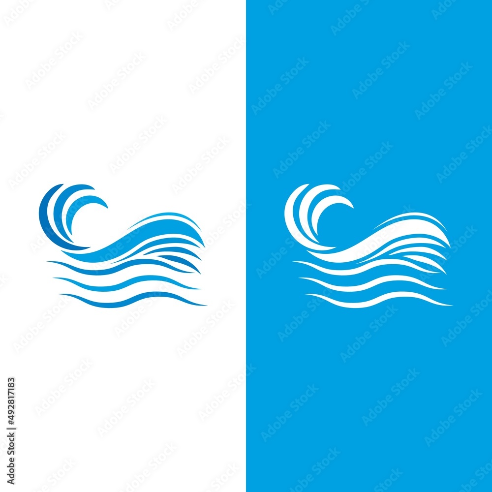 Obraz premium Wave beach vector illustration design