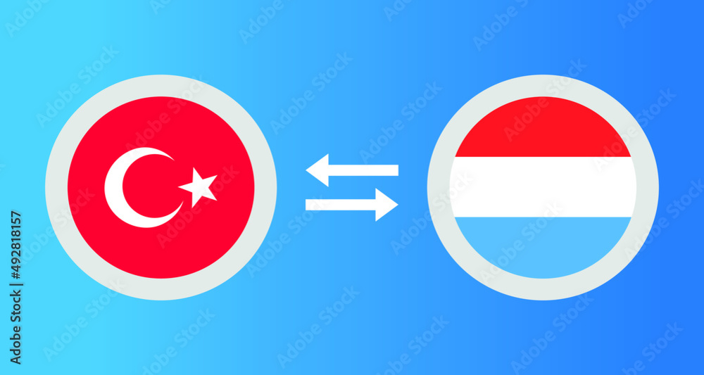 round icons with Turkey and Luxembourg
flag exchange rate concept graphic element Illustration template design
round icons with Turkey and Luxembourg
flag exchange rate concept graphic element Illustration template design