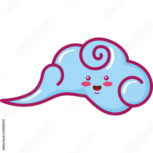 happy cloud sky kawaii style
