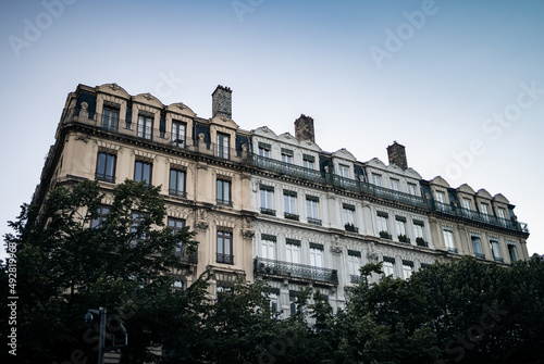  Building architecture in Lyon, France.