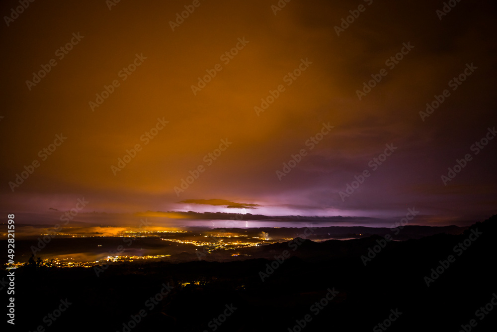 Lightning in Bellmunt, Osona, Barcelona, Spain Lightning in Bellmunt, Osona, Barcelona, Spain