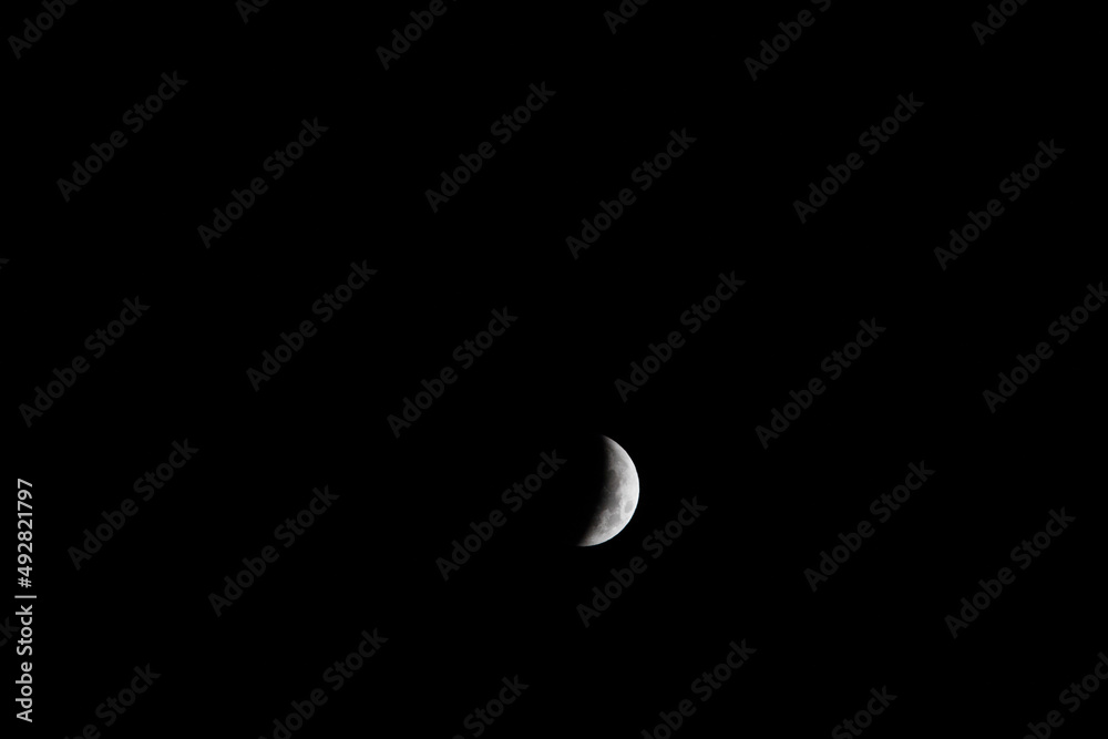 Lunar eclipse in La Garrotxa, Girona, Spain. 21 january 2019 Lunar eclipse in La Garrotxa, Girona, Spain. 21 january 2019
