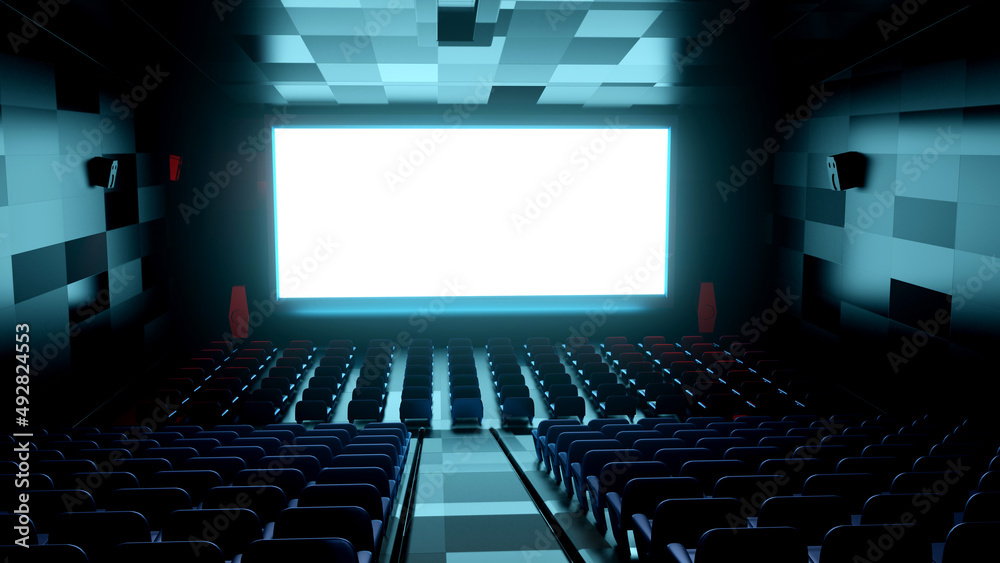 Obraz premium 3d rendering, mokeup model cinema