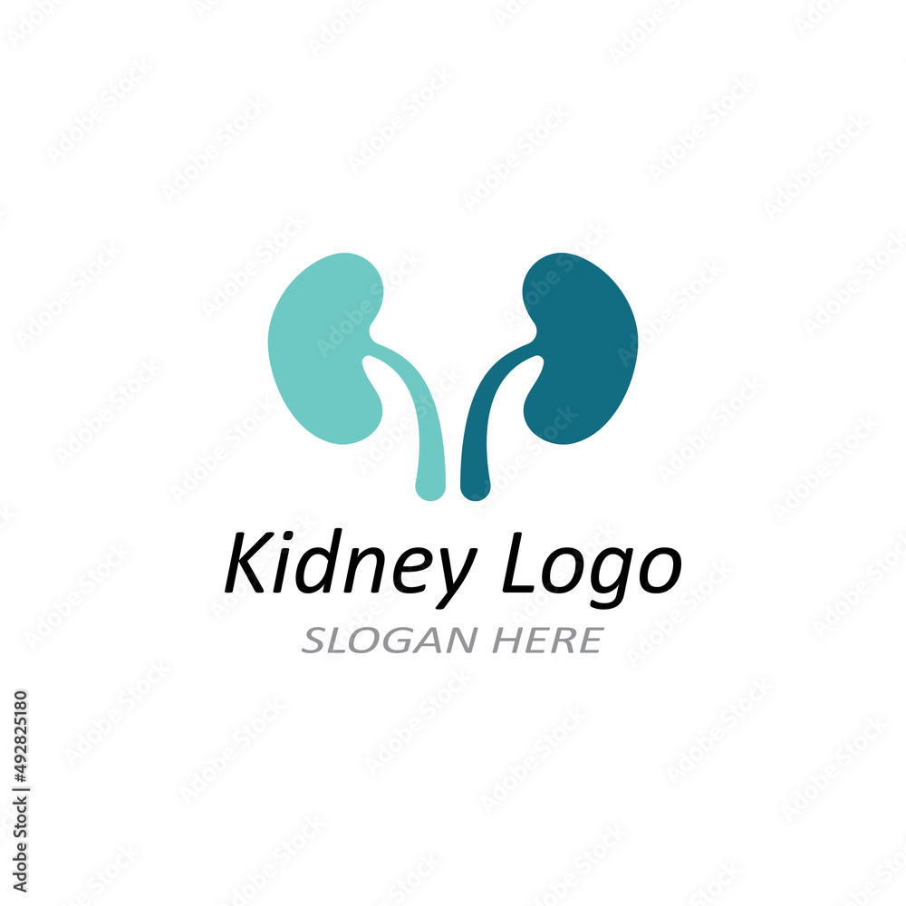 Kidney health and kidney care logo using icon design concept vector illustration Kidney health and kidney care logo using icon design concept vector illustration