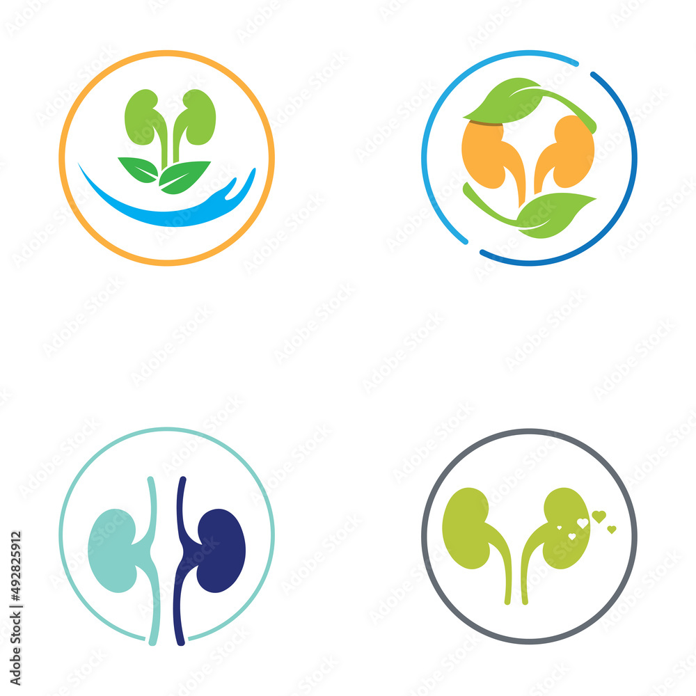 Kidney health and kidney care logo using icon design concept vector illustration Kidney health and kidney care logo using icon design concept vector illustration
