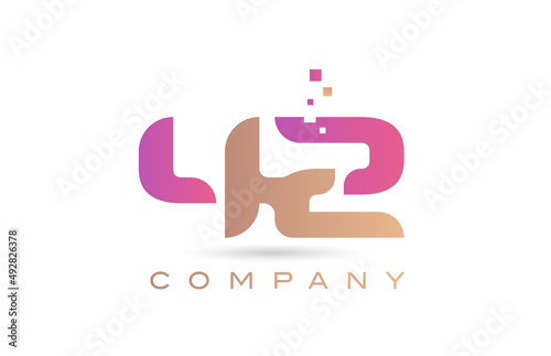 42 number icon logo for company and business with dots design. Creative template in purple and brown color