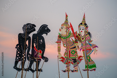 Traditional south of Thailand Shadow Puppet Show