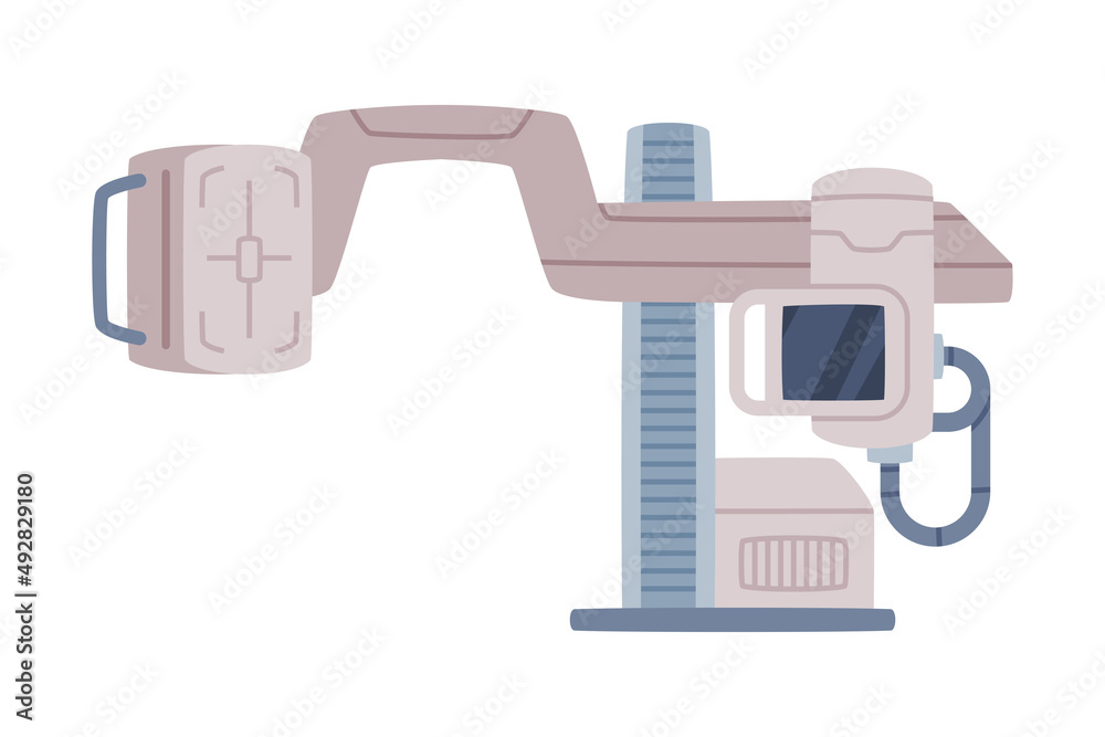 X-ray Machine as Medical Equipment and Assistance Device Vector Illustration X-ray Machine as Medical Equipment and Assistance Device Vector Illustration