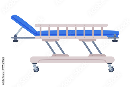 Stretcher as Medical Equipment and Assistance Device Vector Illustration
