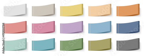 Set Textiletiketten Retrofarben Streifen