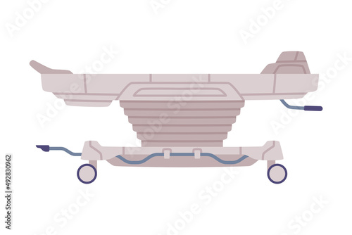 Operation Table as Medical Equipment and Assistance Device Vector Illustration