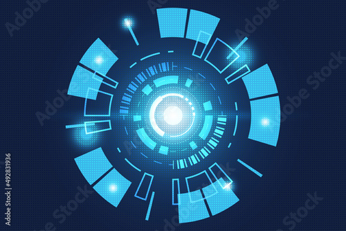 Abstract technology background Hi-tech communication concept,  Structure pattern technology backdrop. Vector