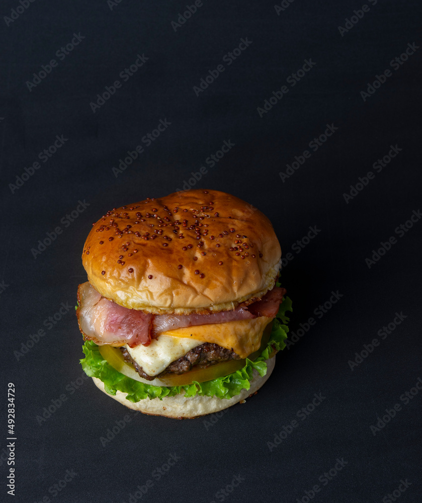 delicious hamburger ready to enjoy with family delicious hamburger ready to enjoy with family