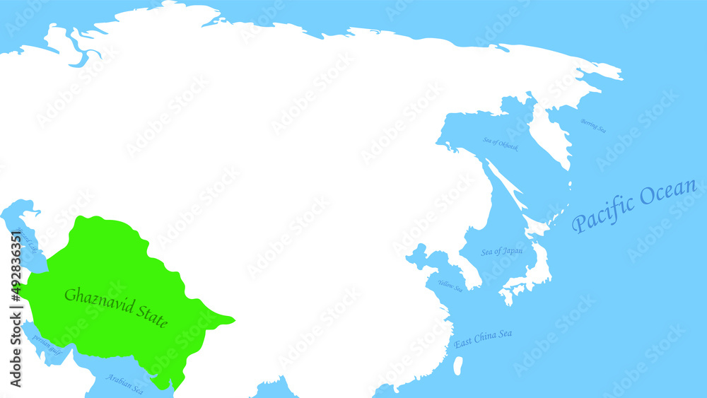Map of Ghaznavids Empire Asia Middle East Turkish Country Map of Ghaznavids Empire Asia Middle East Turkish Country