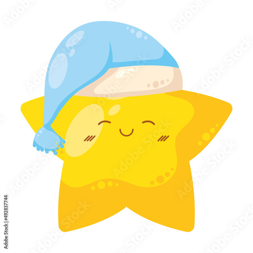 star sleeping with hat
