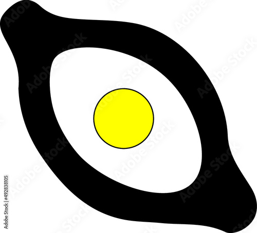 Georgian Khachapuri vector icon on white background