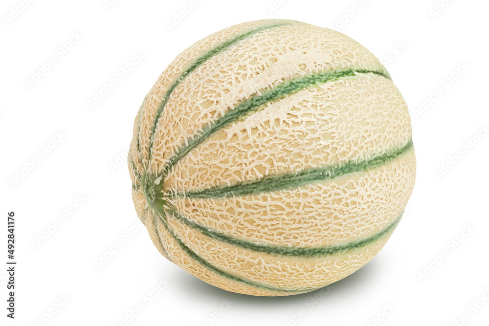 Cantaloupe melon isolated on white background with clipping path and full depth of field Cantaloupe melon isolated on white background with clipping path and full depth of field