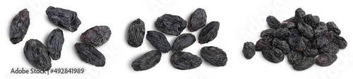 Wallpaper Mural Black raisin isolated on white background with clipping path. Top view. Flat lay, Set or collection Torontodigital.ca