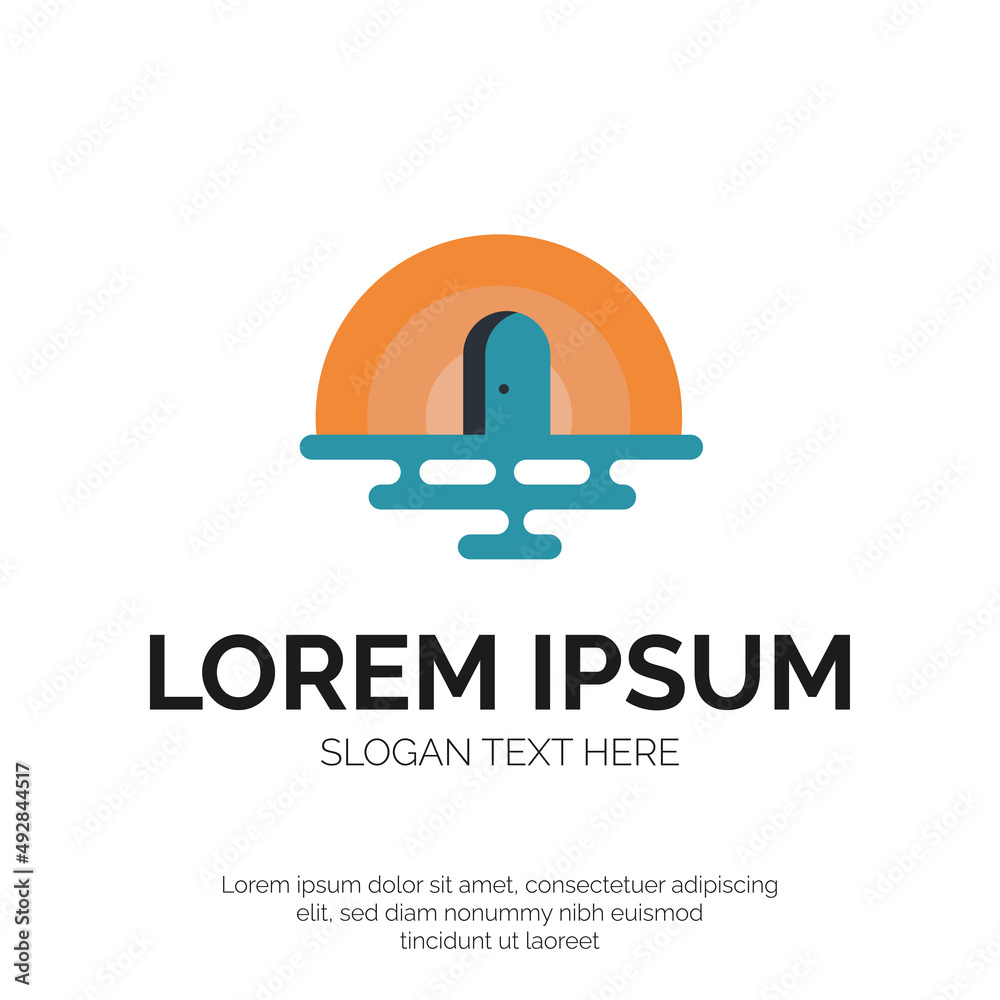 Sunset and Door Logo Design Premium Vector Sunset and Door Logo Design Premium Vector