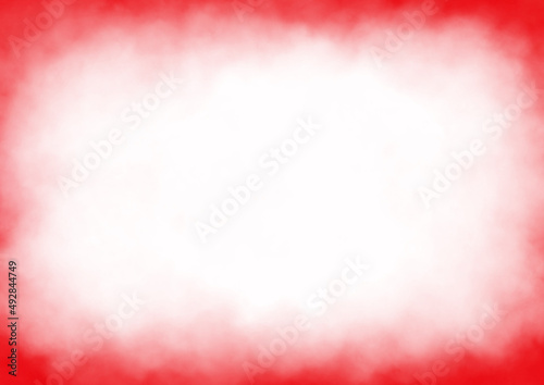 Abstract red cloud  texture on white paper.