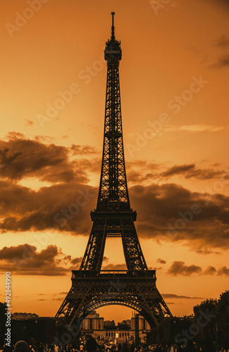 eiffel tower at sunset © marcos