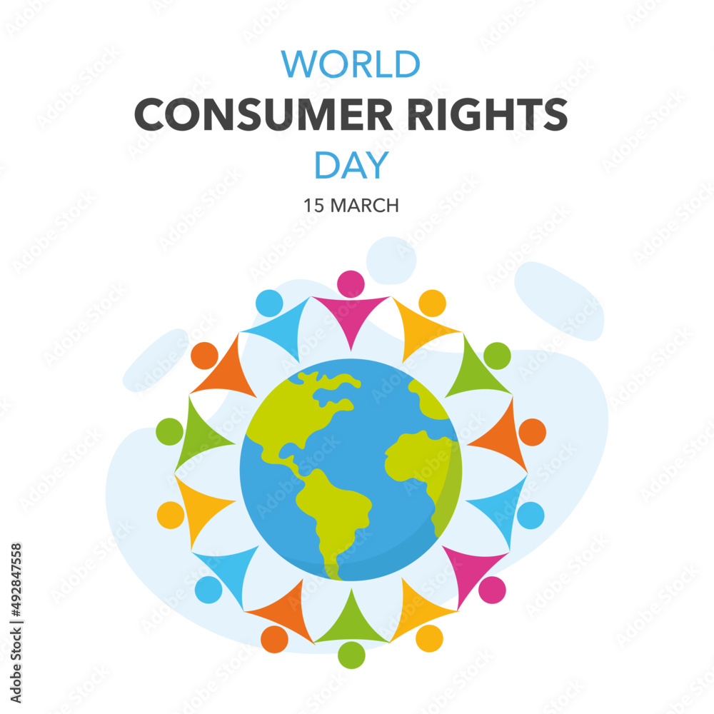 World Consumer Rights Day Flat Illustration Poster