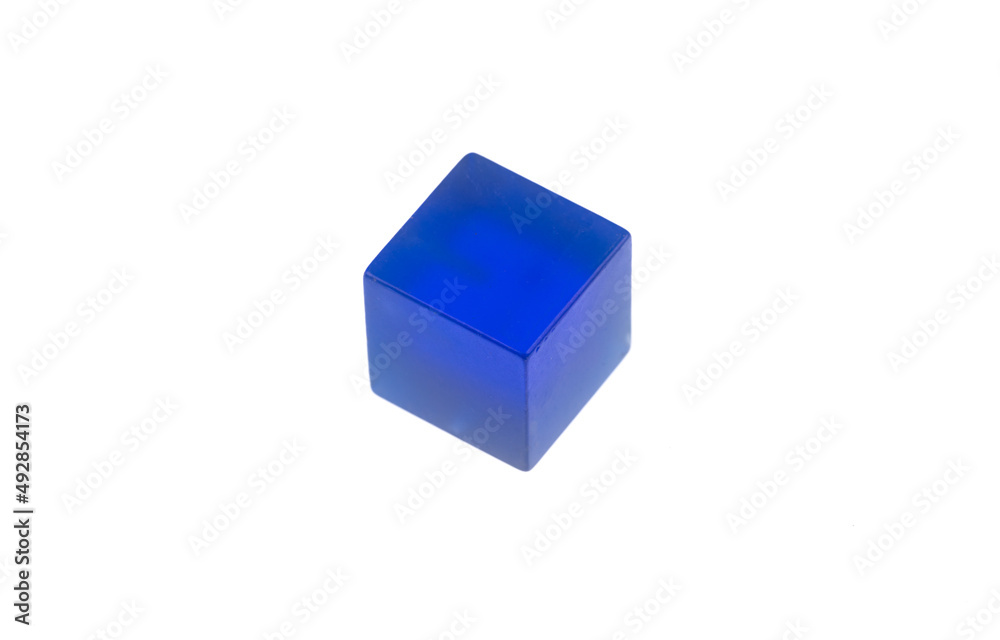 blue transparent cube isolated on white background blue transparent cube isolated on white background