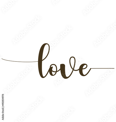 Love, Wall print art, Inspirational quote, Love Print, Modern Art Poster, Love sign, Minimalist Print, Home Decor, cute text on white background, nice card, modern banner, vector illustration