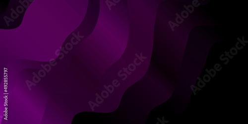 Dark Pink vector background with bent lines. photo