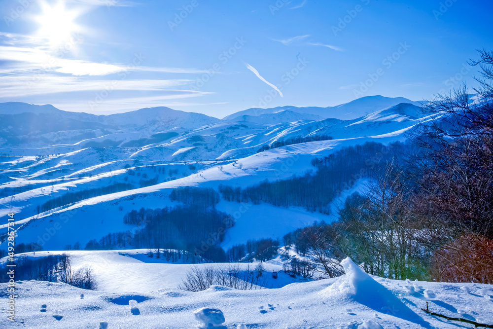 snow covered mountain Bjelasnica near Sarajevo, Bosnia and Herzegovina