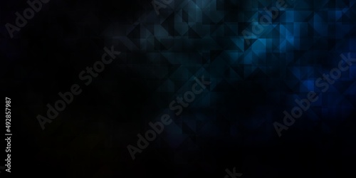 Dark BLUE vector texture with triangular style.
