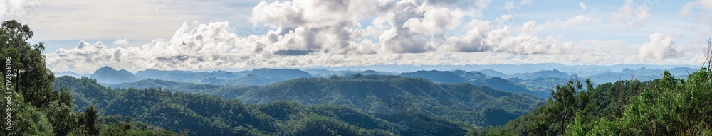 Panorama of mountain at Mae hong son,Northern of thailand