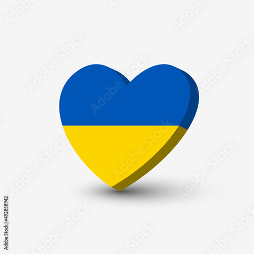Ukraine flag icon. Heart icon. Vector background Free Download Ukraine flag icon. Heart icon. Vector background - GFXLoad