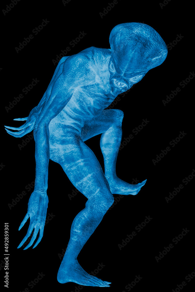 Obraz premium hammerhead alien exploring arround