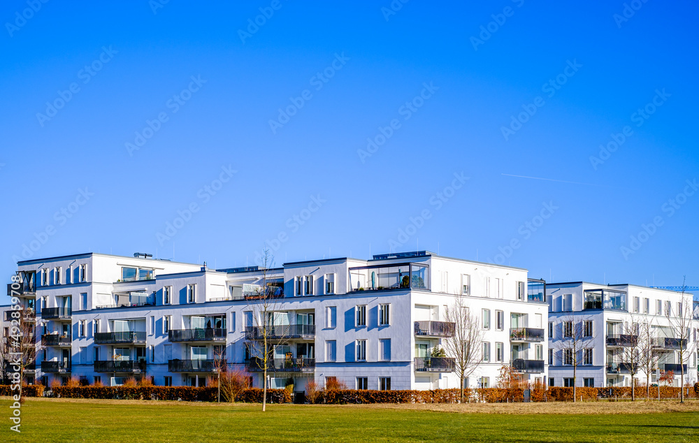 Obraz premium modern concrete plattenbau facade