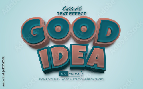 Good idea text effect style. Editable text effect.