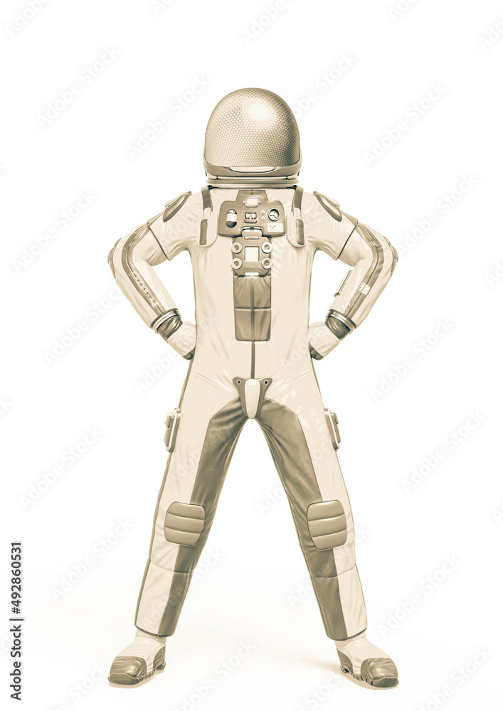 astronaut explorer power pose stand up in white background astronaut explorer power pose stand up in white background