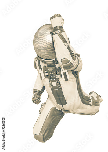 astronaut explorer mega punch in white background