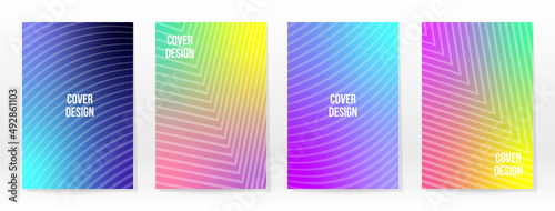 Minimal Poster. Pastel Soft. Rainbow Gradient Set.